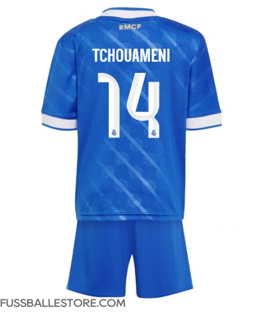 Günstige Real Madrid Aurelien Tchouameni #14 3rd trikot Kinder 2025-26 Kurzarm (+ Kurze Hosen)